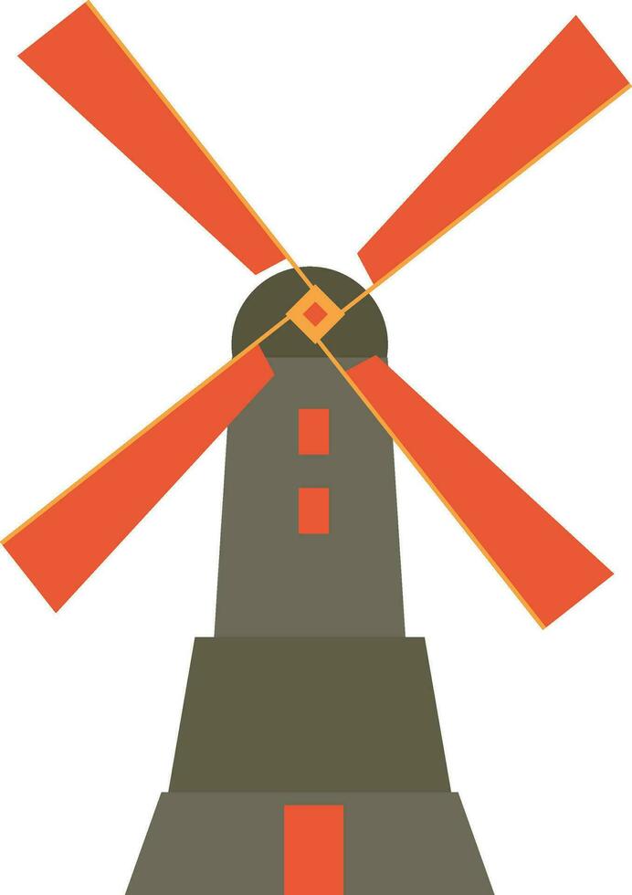 vlak illustratie van windmolen. vector