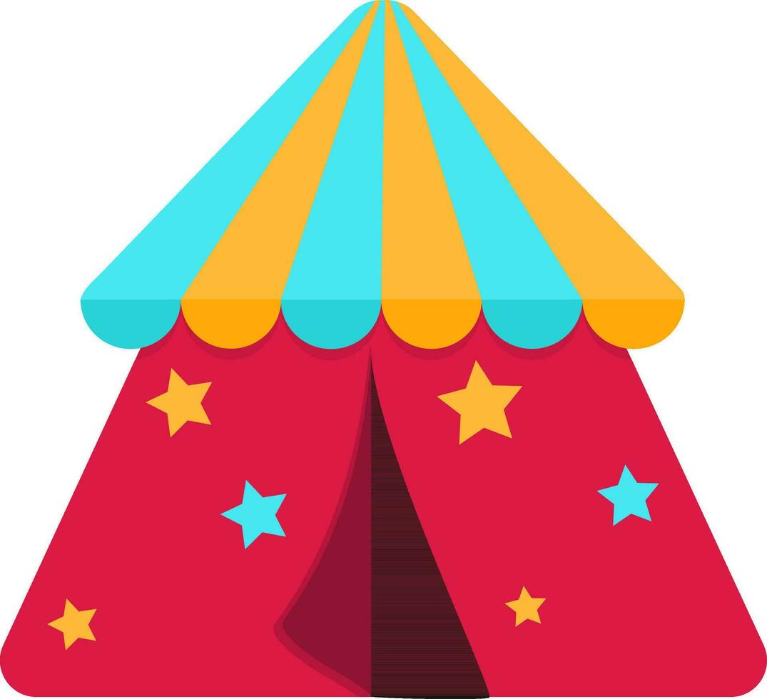 illustratie van kleurrijk circus tent. vector