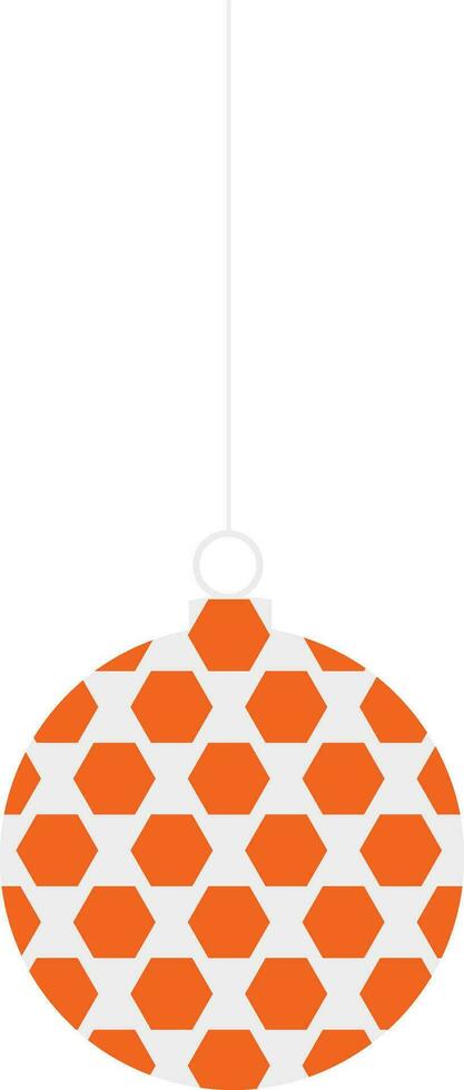 oranje kleur Kerstmis bal icoon. vector