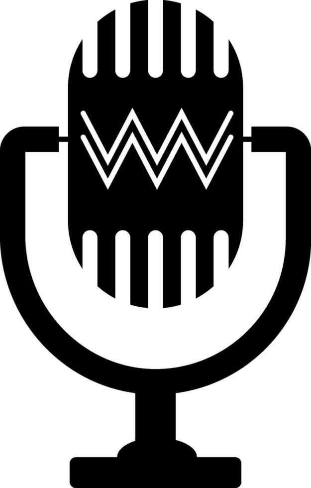 microfoon icoon voor muziek- doel in zwart. vector