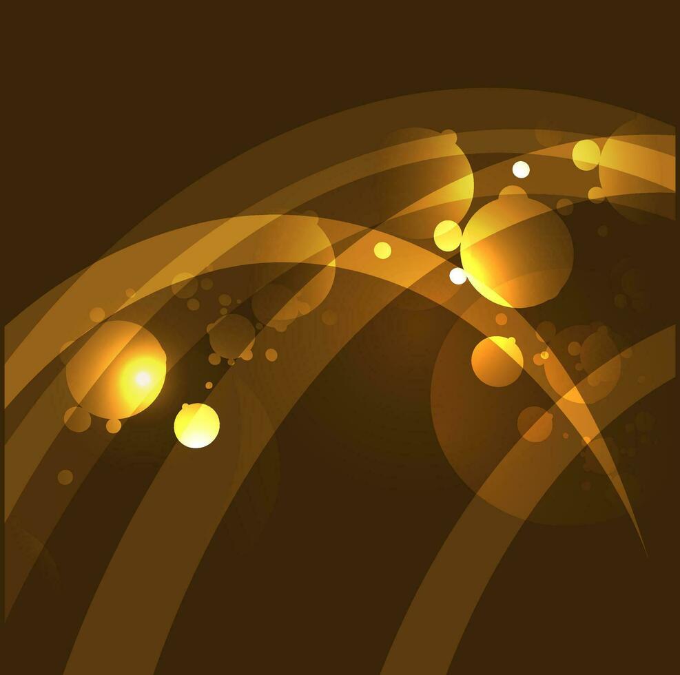 vlak strepen en glimmend bubbels illustratie Aan bruin abstract achtergrond. vector