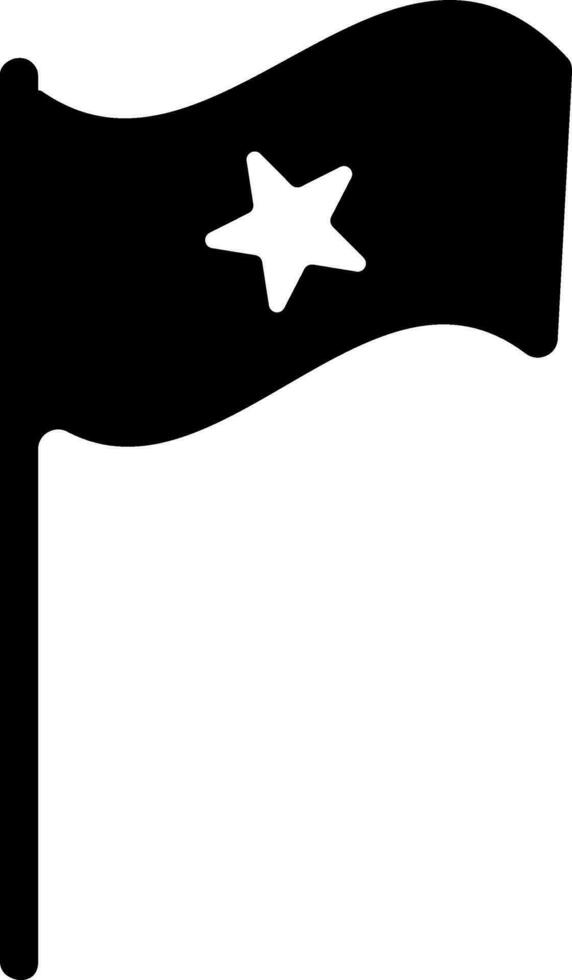 ster versierd golvend vlag Aan wit achtergrond. vector