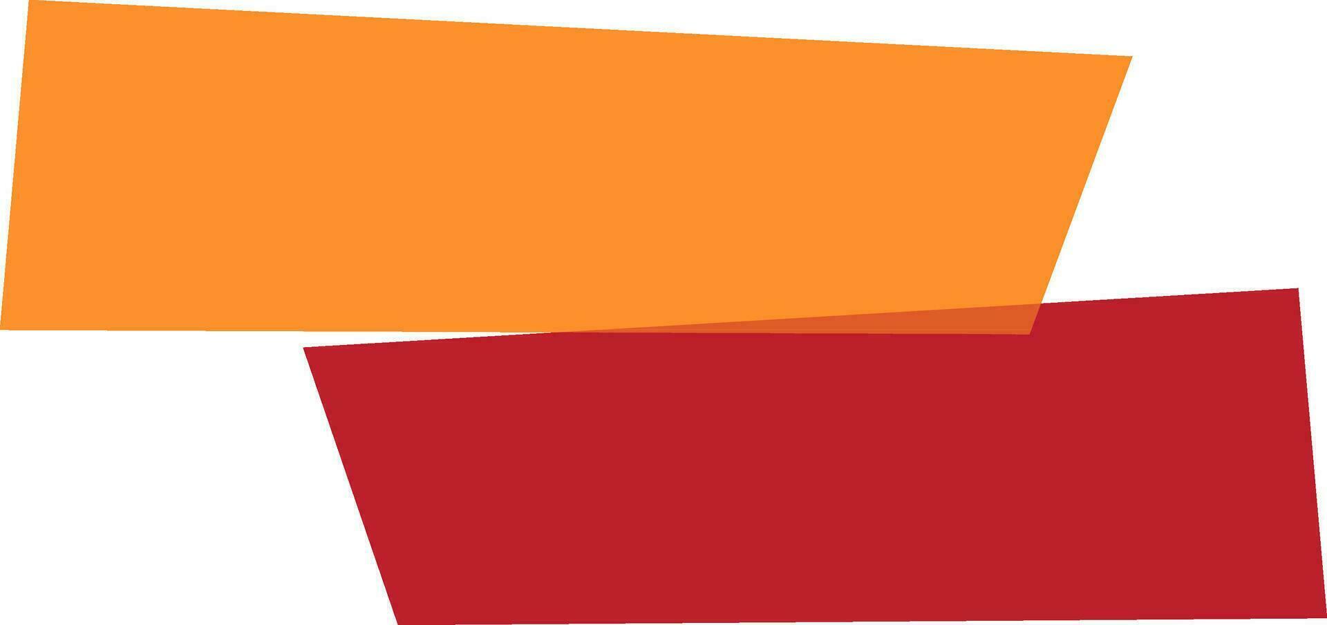 oranje en rood papier banier ontwerp. vector