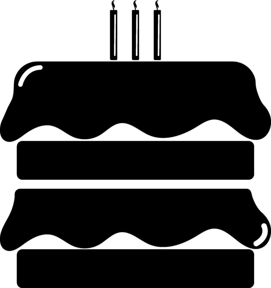 vlak teken of symbool van taart. vector