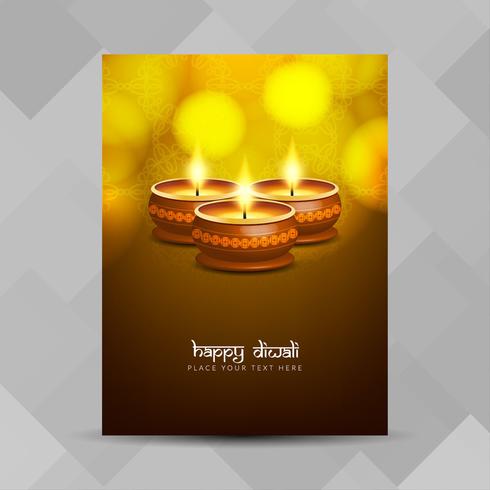 Abstracte Happy Diwali religieuze brochure ontwerpsjabloon vector