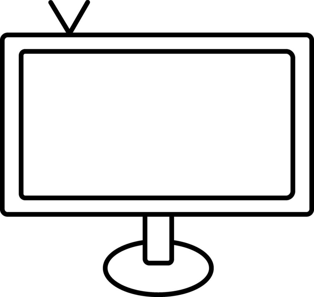 lijn kunst illustratie van een televisie. vector