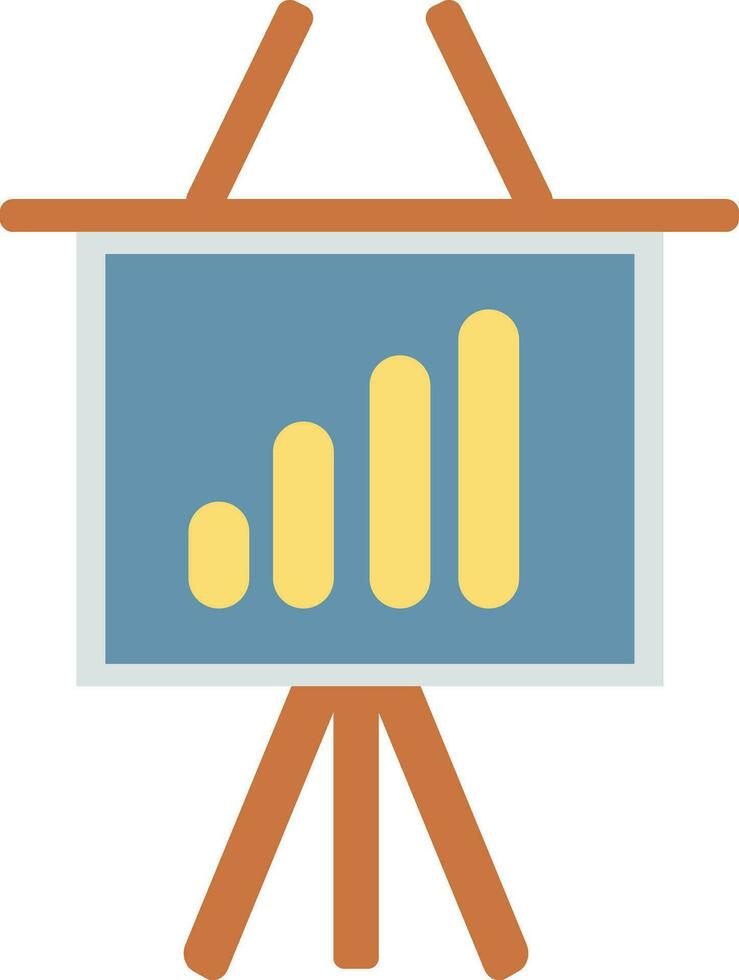 rapportage en presenteren de tonen diagram icoon. vector