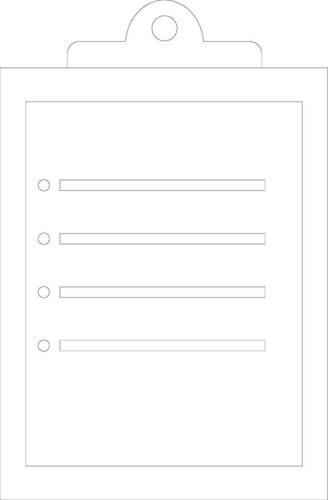 lijn kunst illustratie van een kladblok. vector