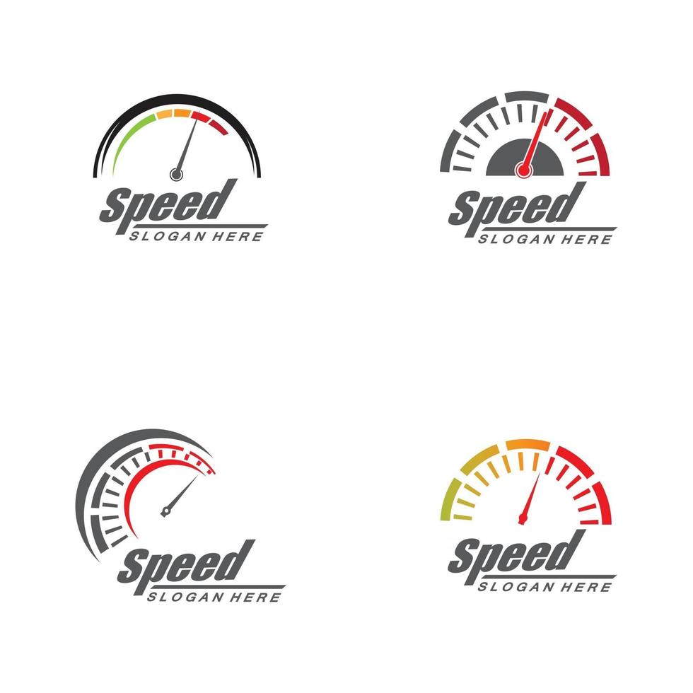 snelheid logo ontwerp silhouet snelheidsmeter vector