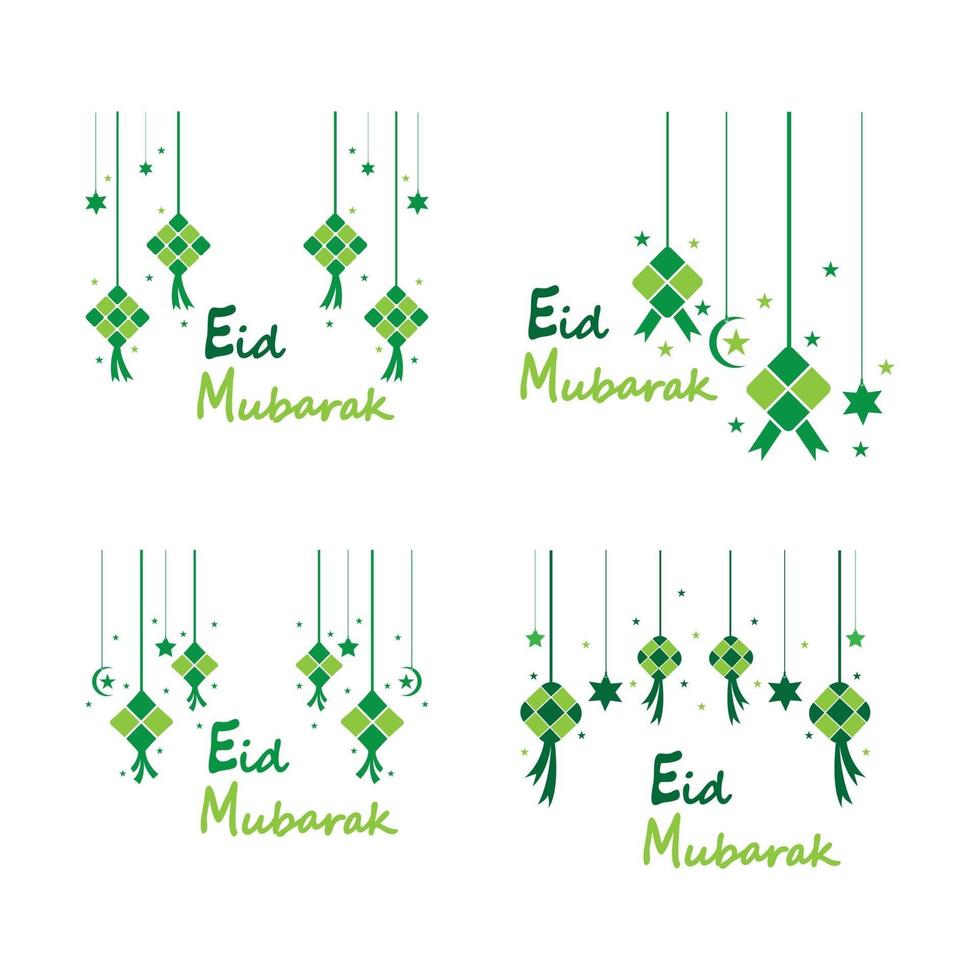 eid mubarak achtergrond sterren voor vieren eid ul fitr vector