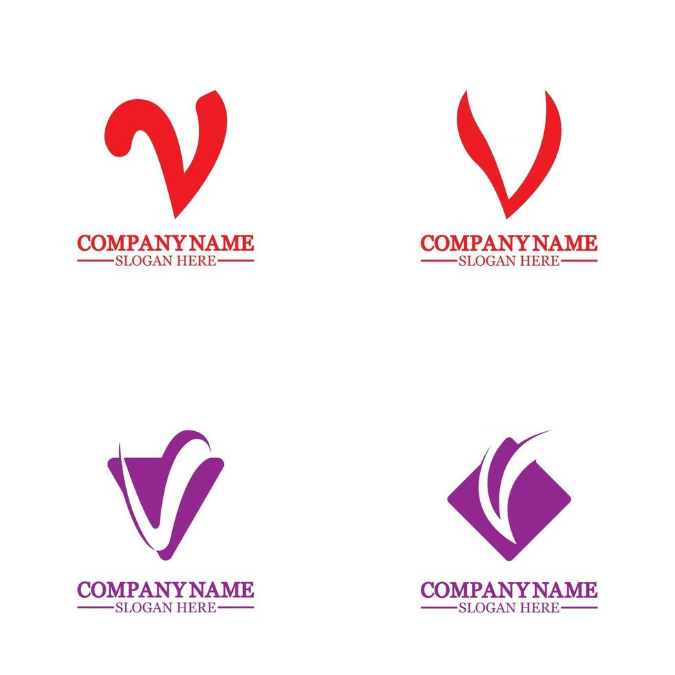 letter v met vinkje logo afbeelding ontwerp vector