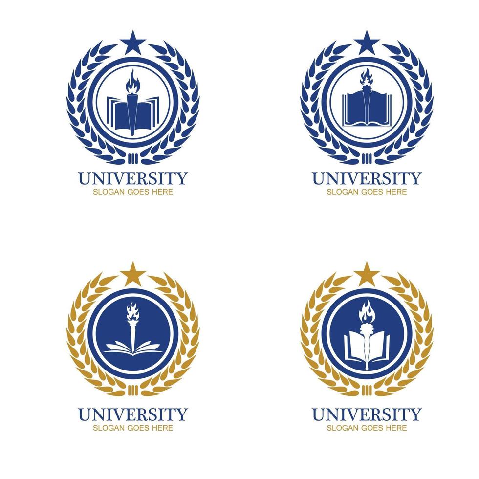 universiteitsacademie school en cursus logo ontwerpsjabloon vector