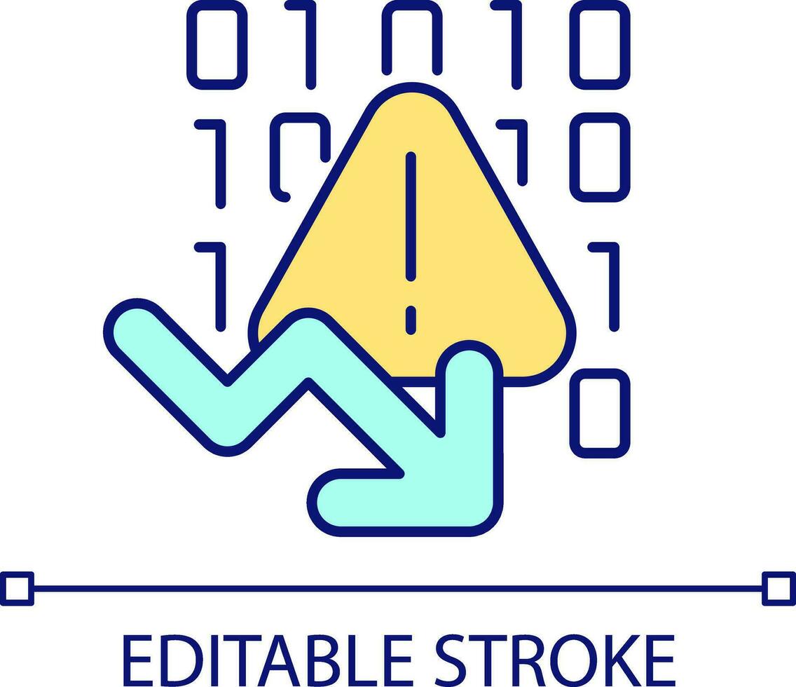 code fouten rgb kleur icoon. software ontwikkeling en engineering. debuggen. programmeren. geïsoleerd vector illustratie. gemakkelijk gevulde lijn tekening. bewerkbare beroerte