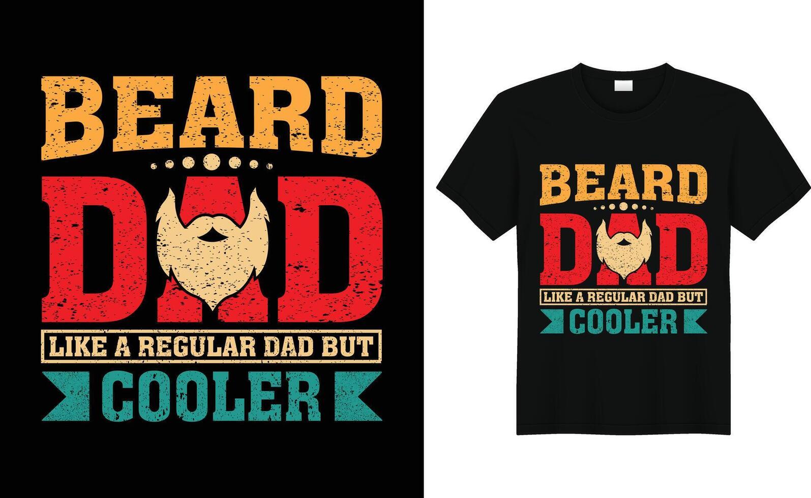 baard vader Leuk vinden een regelmatig vader maar koeler grappig vader baard t-shirt ontwerp vector