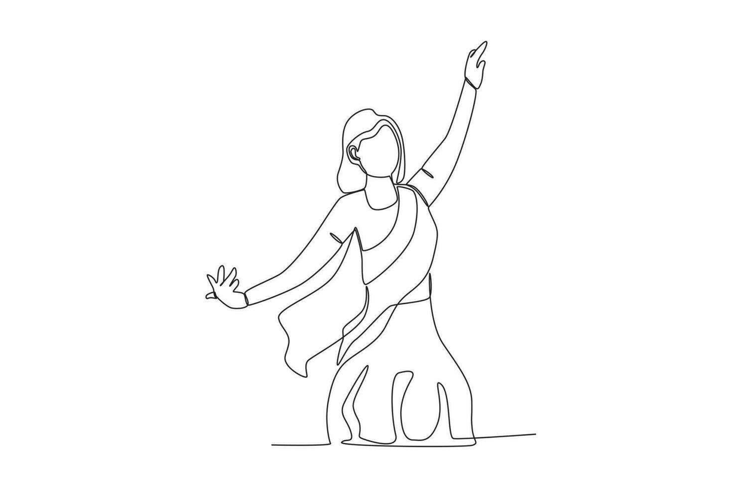 een vrouw dansen Bij een onam festival vector