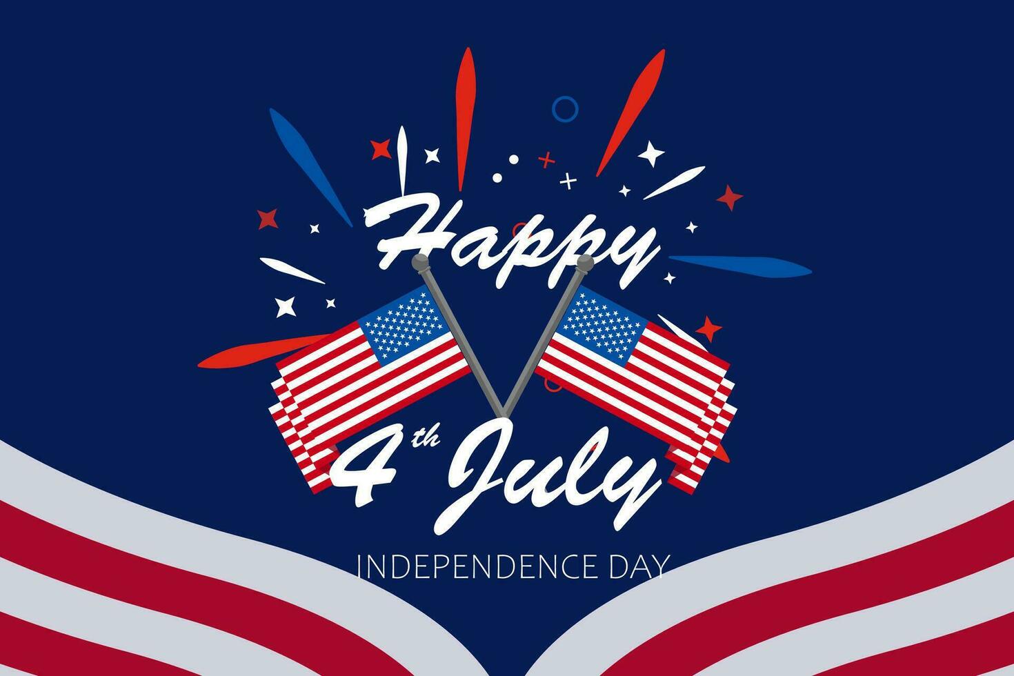 Verenigde Staten van Amerika of Verenigde staten van Amerika onafhankelijkheid dag banier voor 4e van juli. vector illustratie