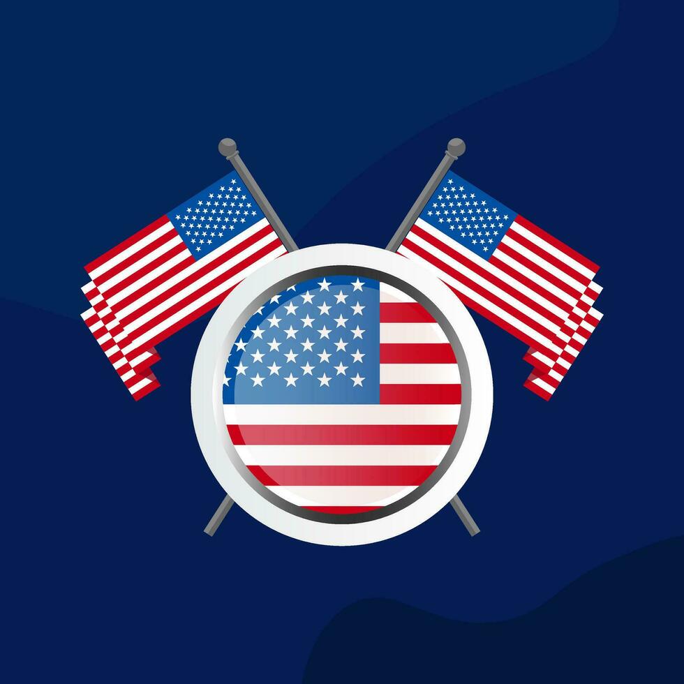 Verenigde Staten van Amerika of Verenigde staten van Amerika onafhankelijkheid dag banier voor 4e van juli. vector illustratie