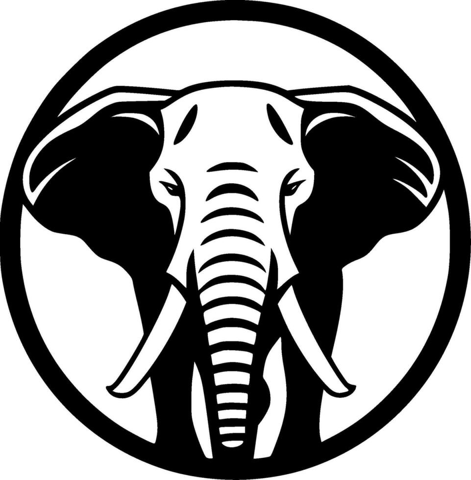 olifant, minimalistische en gemakkelijk silhouet - vector illustratie