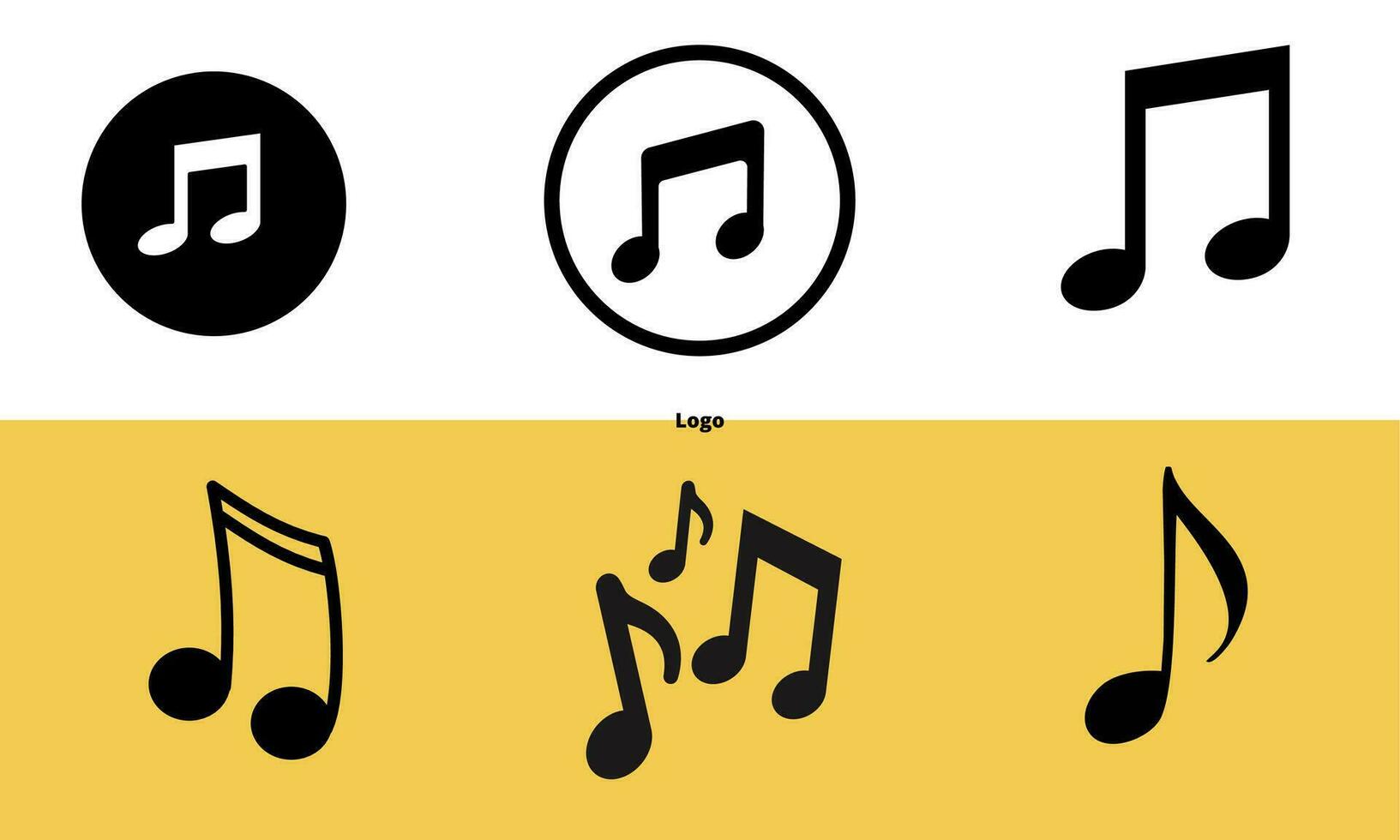 muziek- logo vector ontwerp illustratie