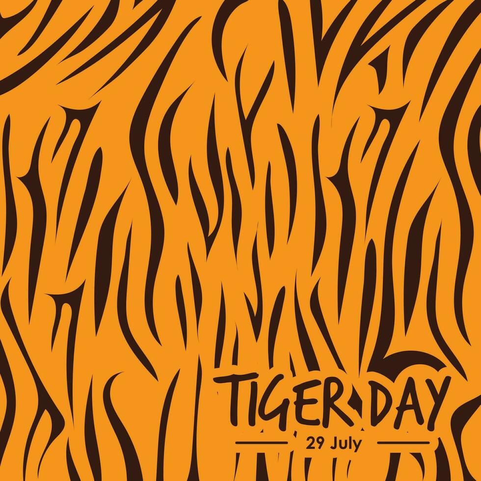 tijger huid achtergrond met zwart oranje ontwerp voor Internationale tijger dag campagne vector