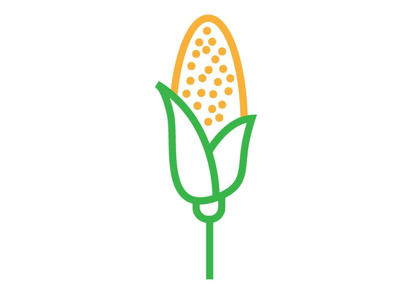 maïs lijn icoon clip art ontwerp sjabloon geïsoleerd vector