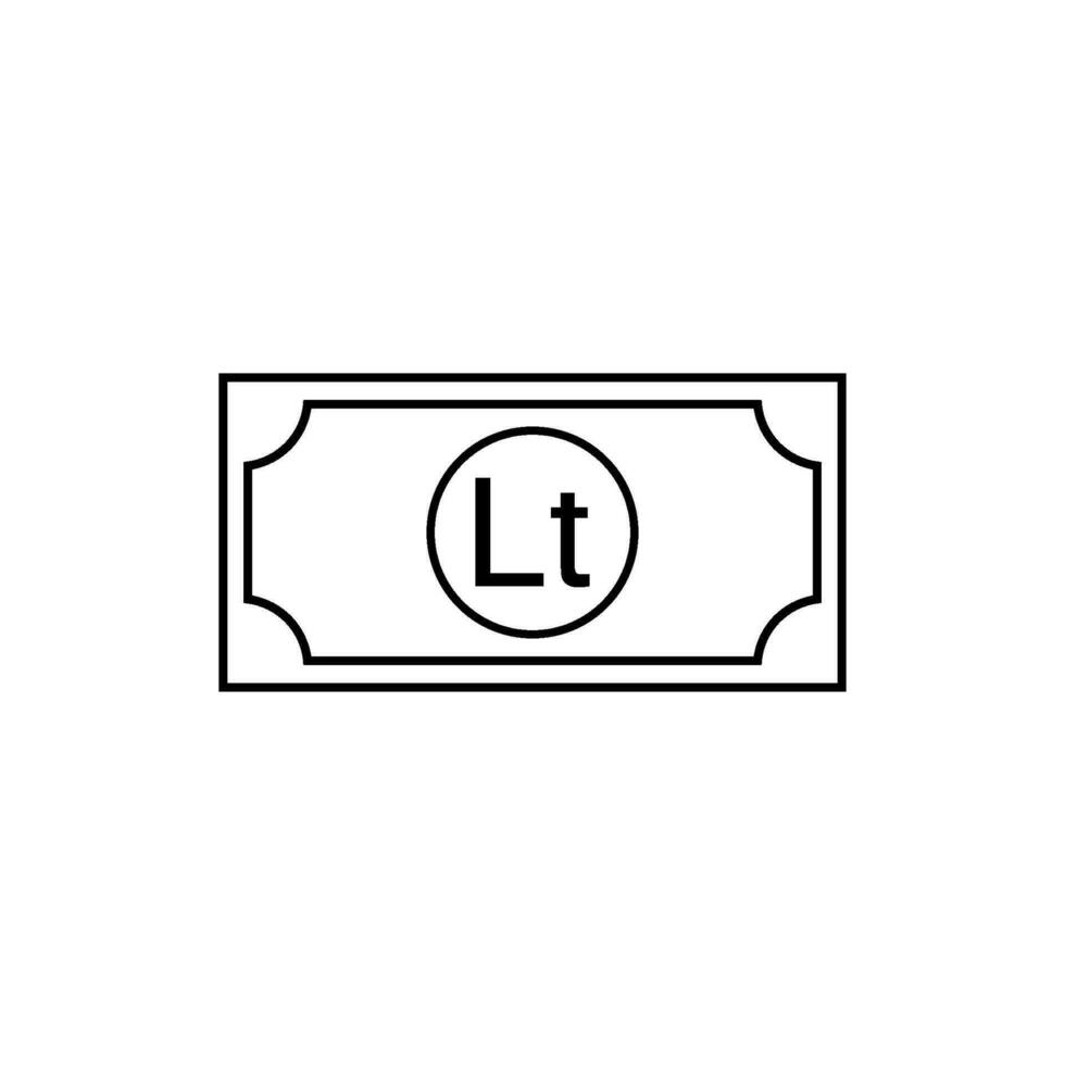 Litouwen valuta symbool, Litouws litas icoon, ltl teken. vector illustratie