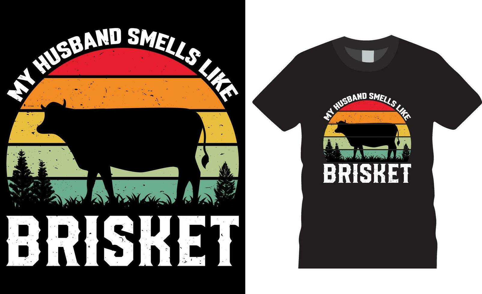 bbq mijn man ruikt Leuk vinden borst retro wijnoogst t-shirt ontwerp. vector