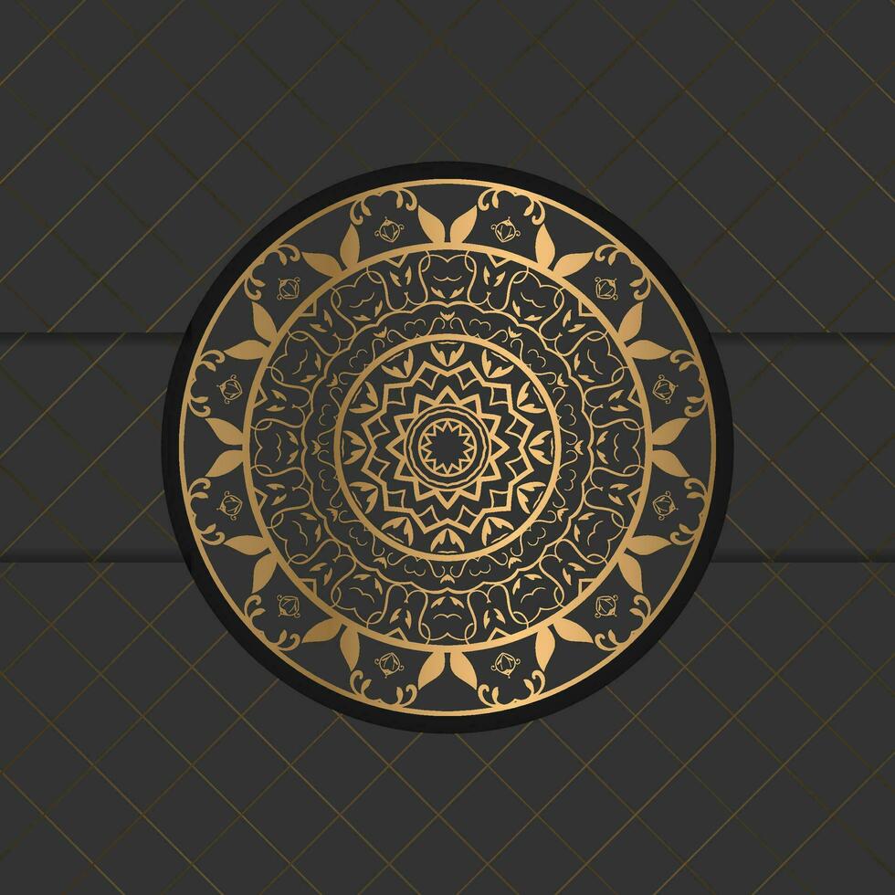 wijnoogst mandala achtergronden luxe naadloos patronen gouden ontwerp elementen vector