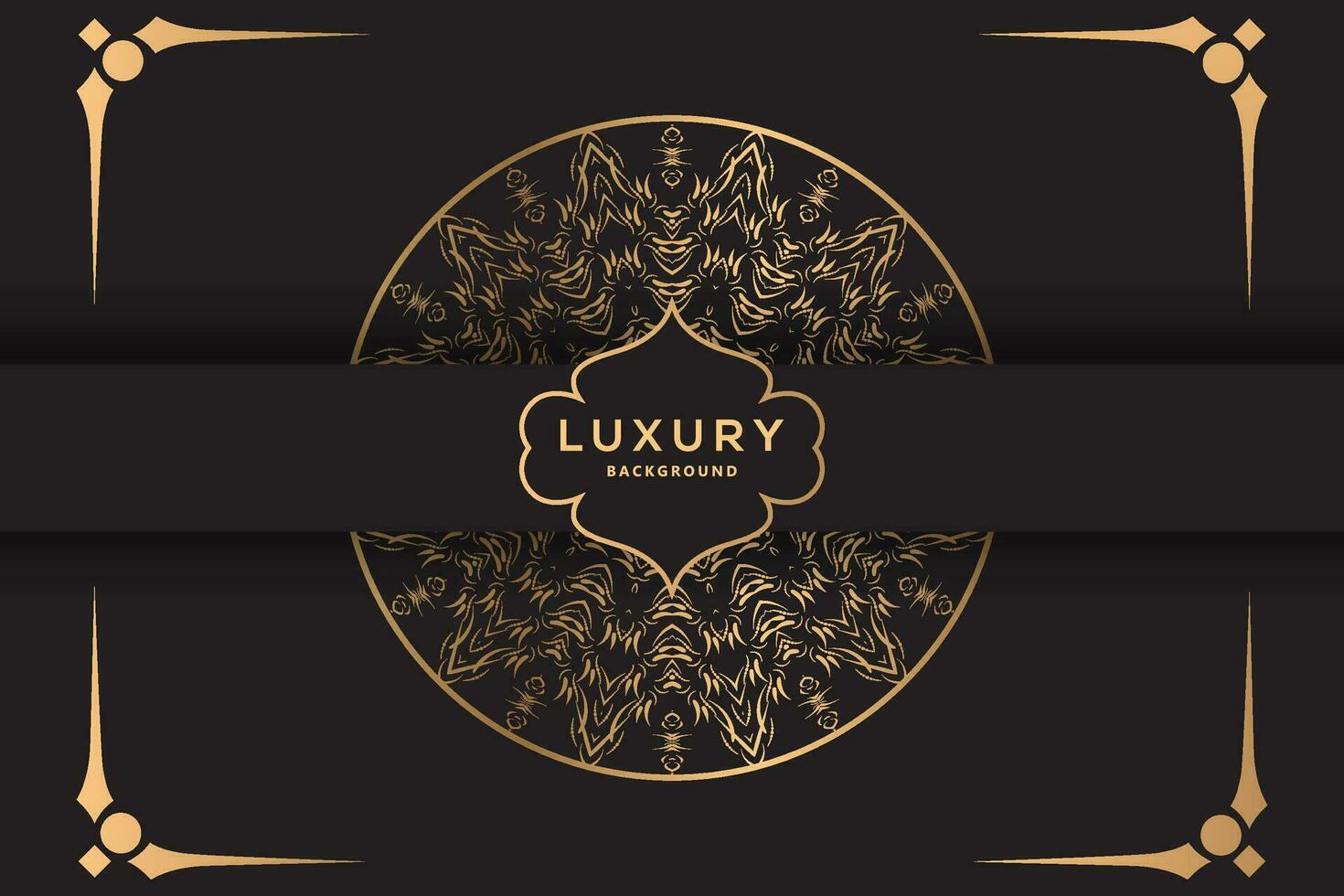 luxe mandala achtergrond, hand- getrokken goud mandala ontwerp. vector mandala sjabloon voor decoratie uitnodiging, kaarten, bruiloft, logo's, omslag, brochure, folder, banier