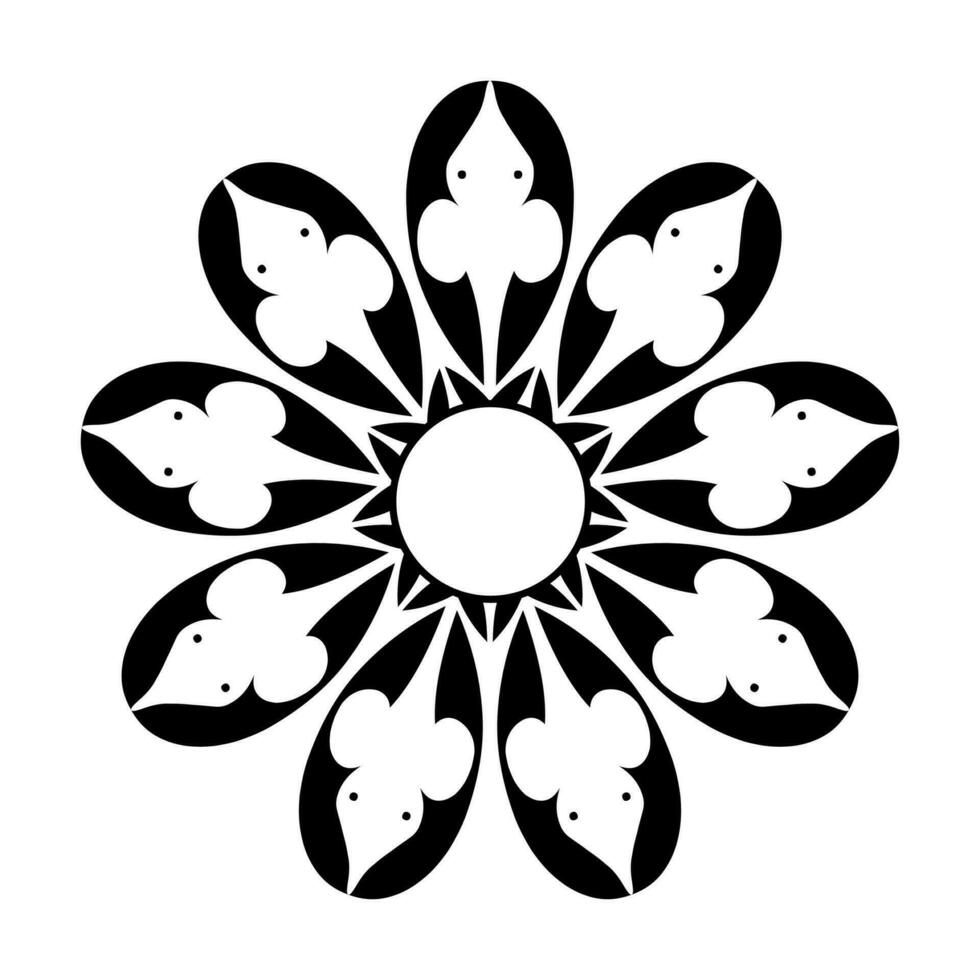 ronde mandala decoratie, naadloos patroon met ronde ornament vector