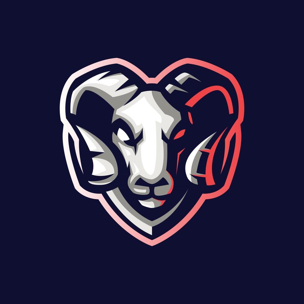 ram hoofd mascotte vector