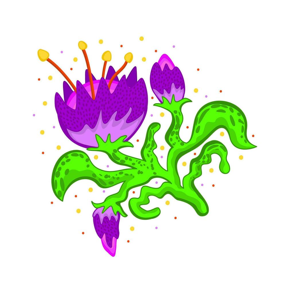 vector geïsoleerd illustratie van helder decoratief bloem.