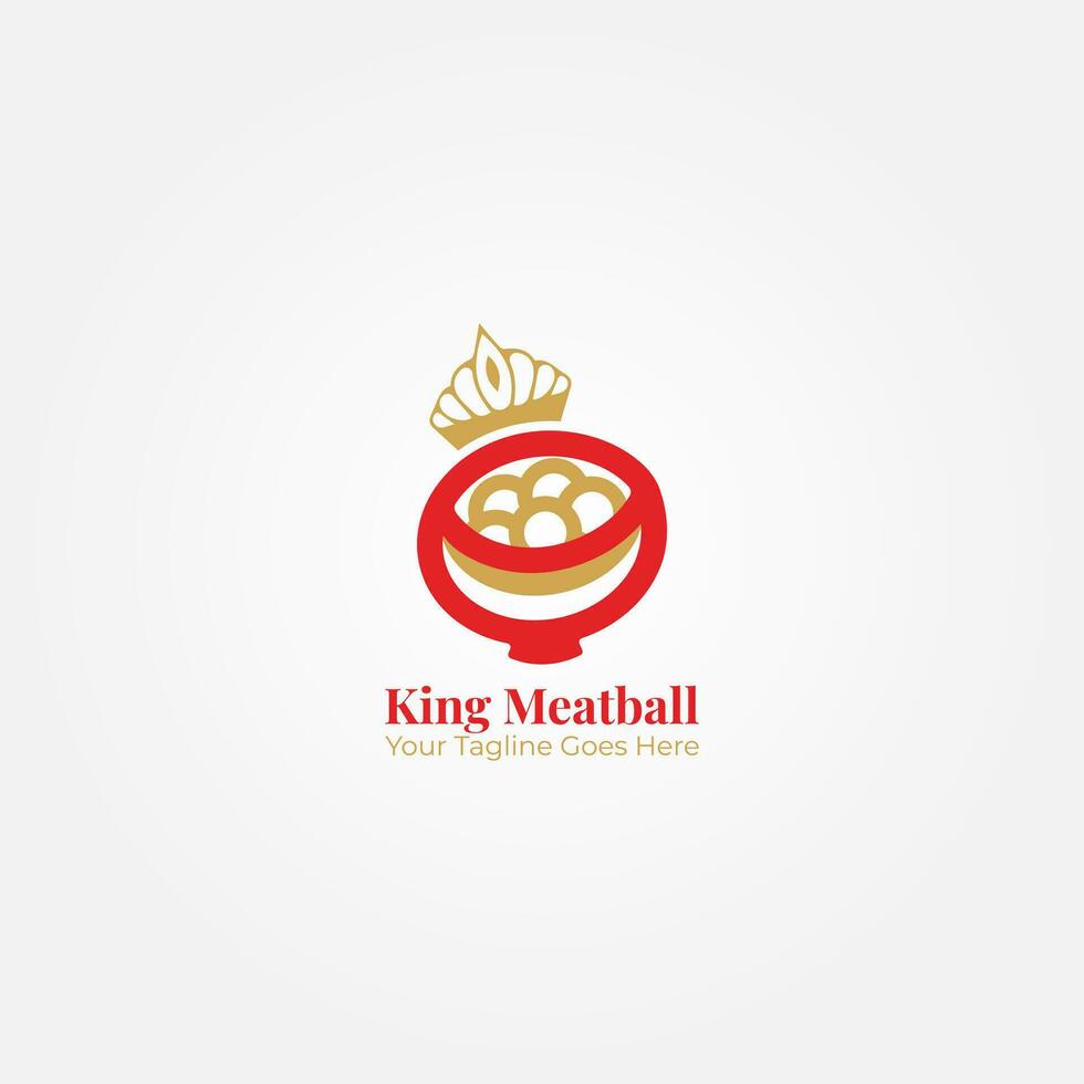 gehaktbal koning logo vector grafisch ontwerp