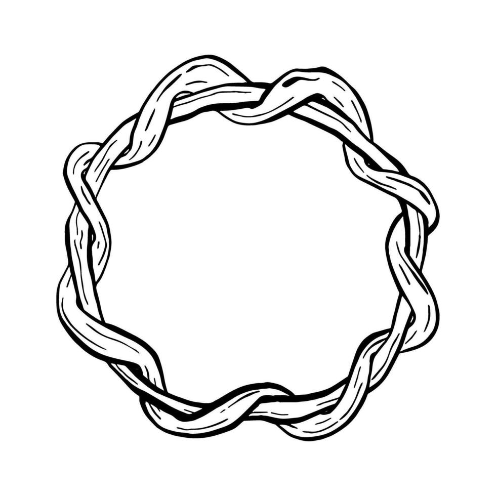 Liaan cirkel kader. vector illustratie voor versieren logo, tekst, groet kaarten en ieder ontwerp.