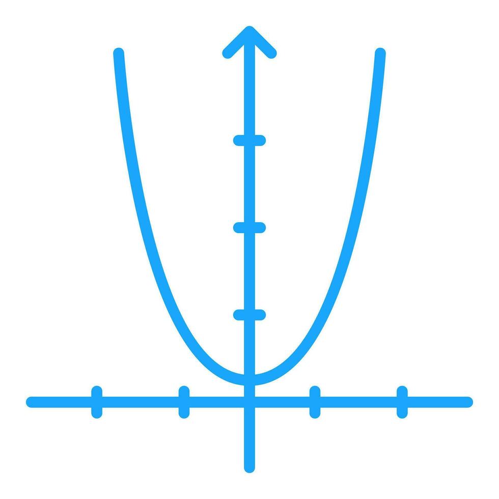 wiskunde functie diagram vector concept blauw minimaal icoon of teken