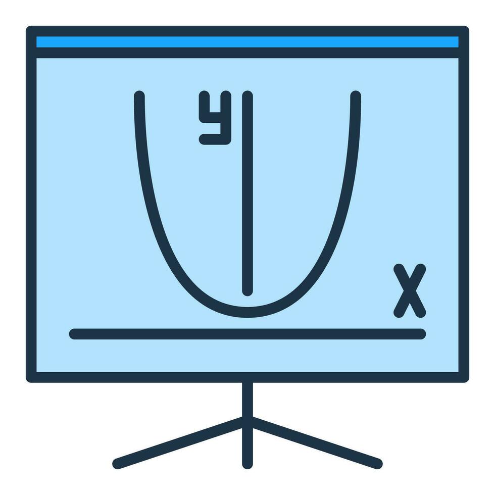 wiskunde diagram vector concept blauw icoon of symbool