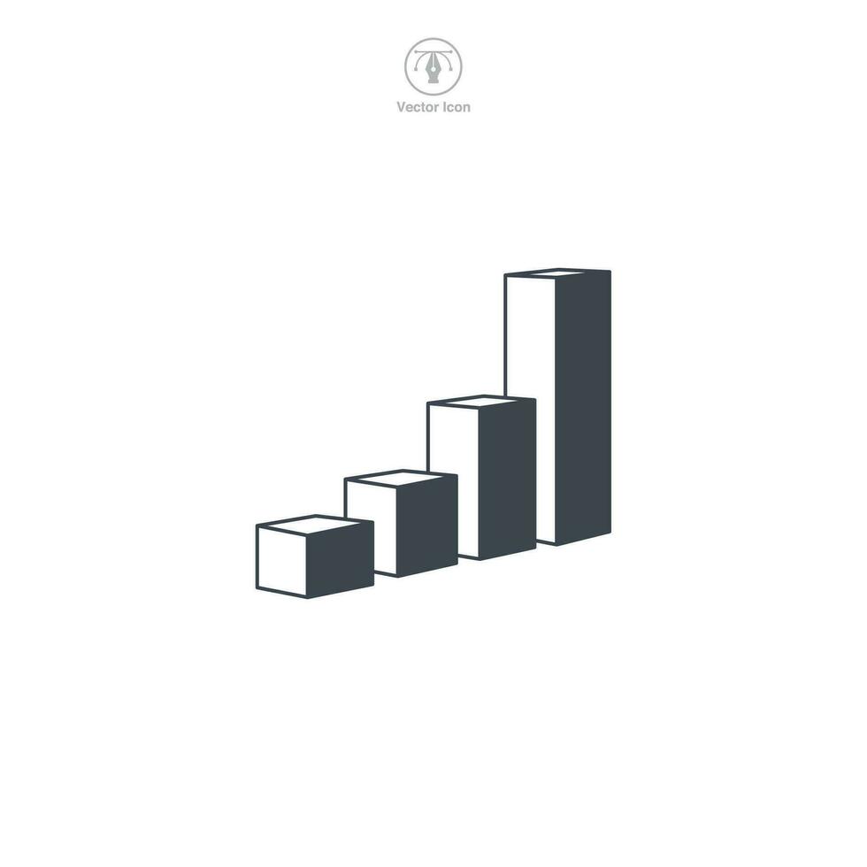 bar diagram icoon. een schoon en informatief vector illustratie van een bar grafiek, illustreren gegevens in een visueel aantrekkelijk en makkelijk te begrijpen formaat.