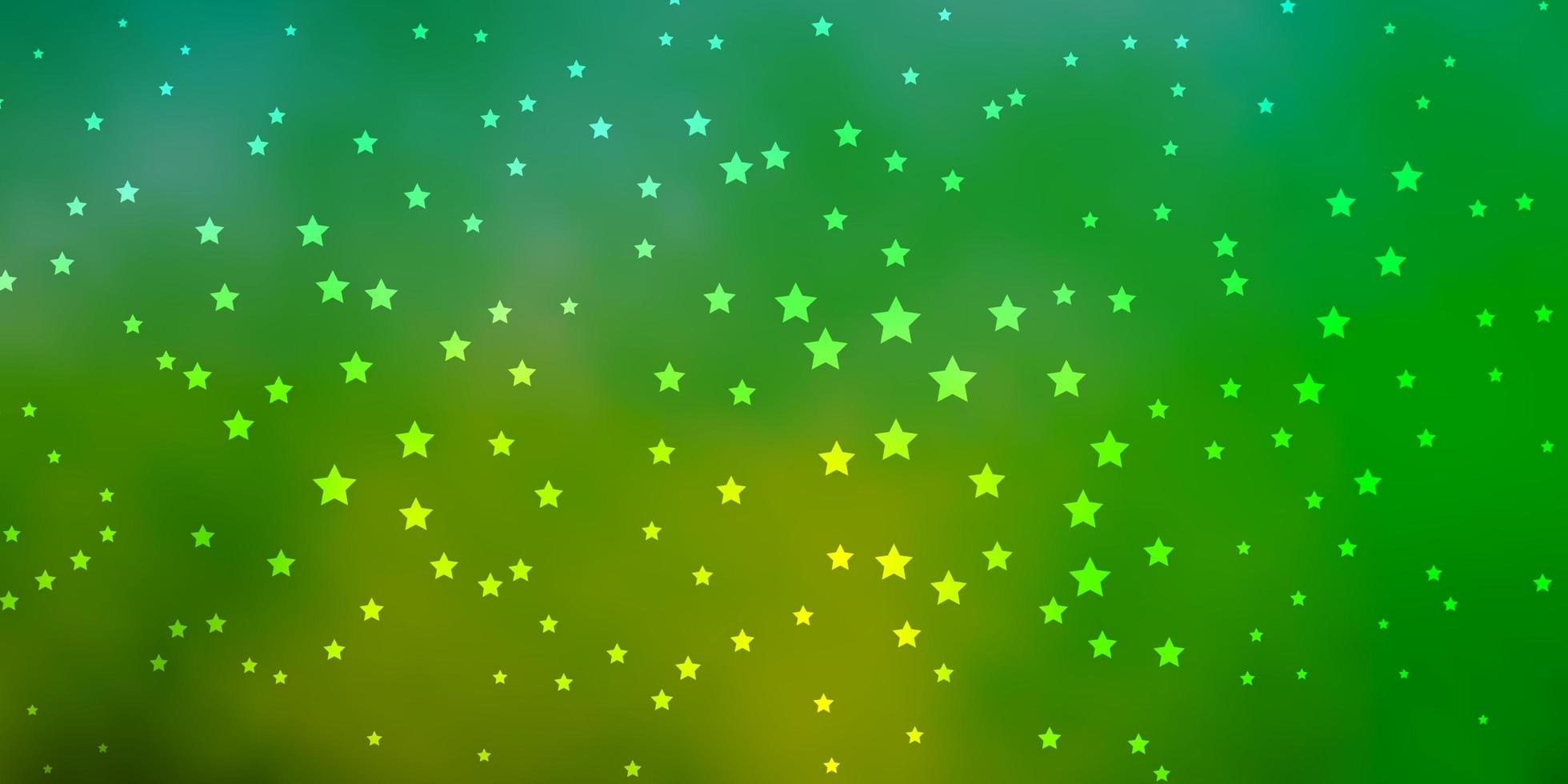 donkergroene vectorachtergrond met kleine en grote sterren vervagen decoratief ontwerp in eenvoudige stijl met sterrenpatroon voor nieuwjaarsadvertentieboekjes vector
