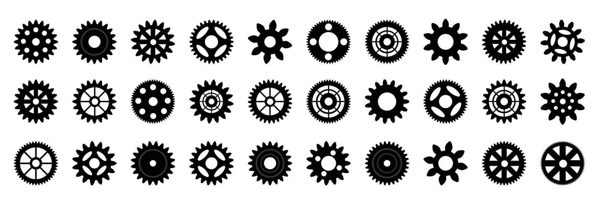 machine uitrusting wiel tandrad vector. groot set, groot verzameling van versnellingen. vector