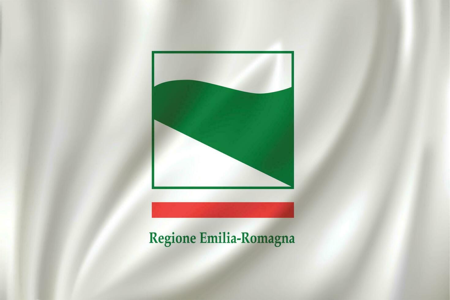 vlag golvend in de wind emilia-romagna vector