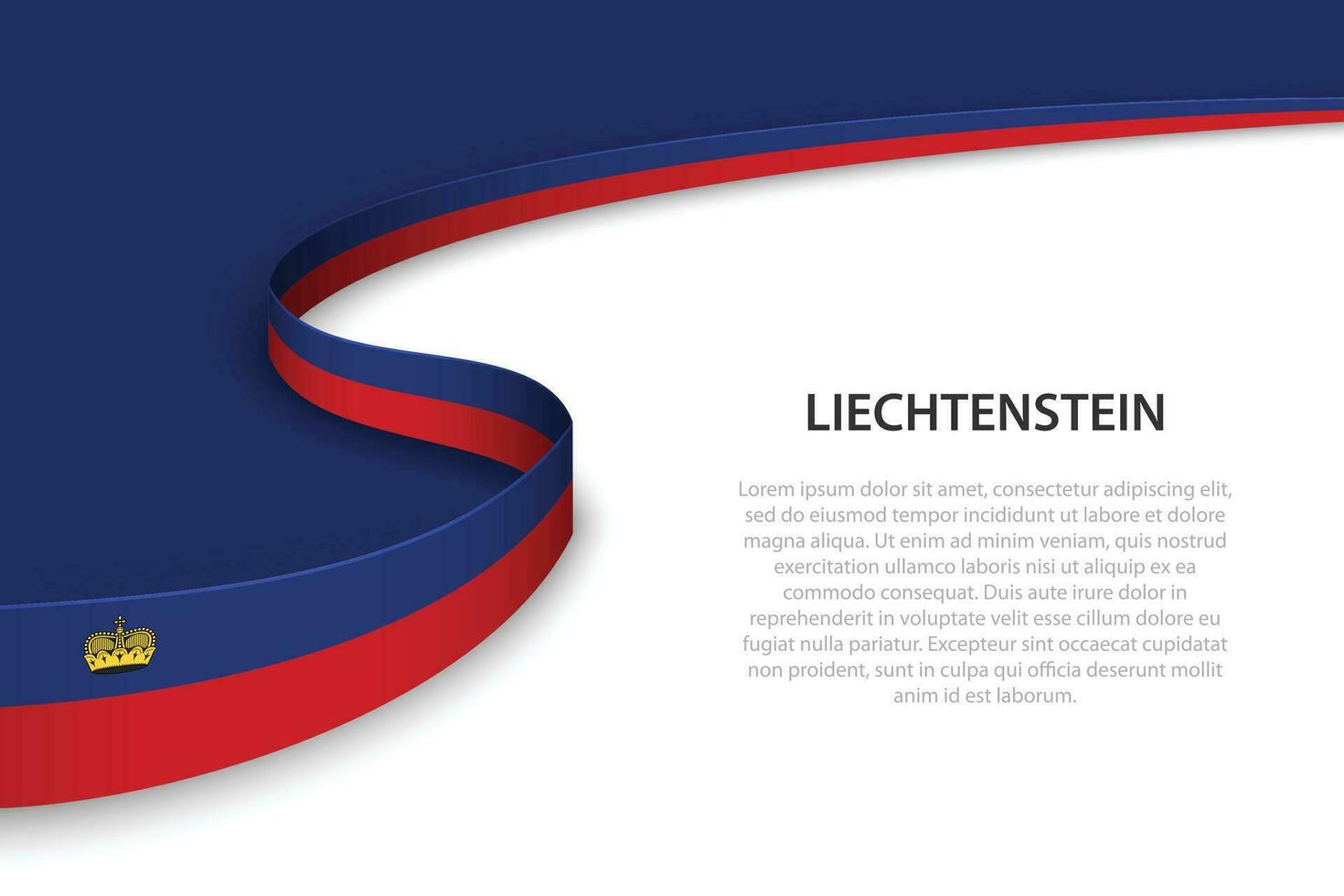 Golf vlag van Liechtenstein met copyspace achtergrond vector