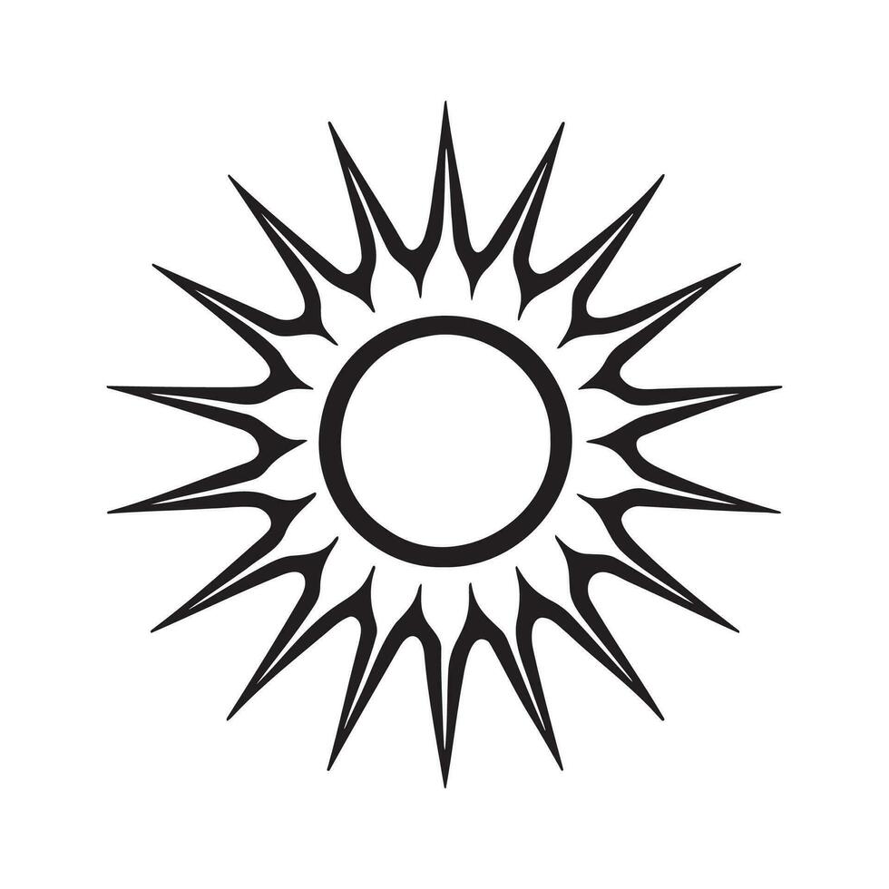 zon silhouet logo geïsoleerd Aan wit achtergrond vector