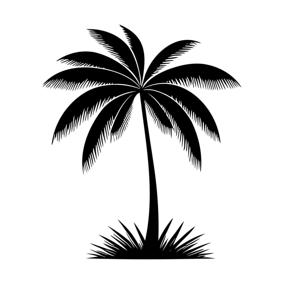 palm boom silhouet logo geïsoleerd Aan wit achtergrond vector