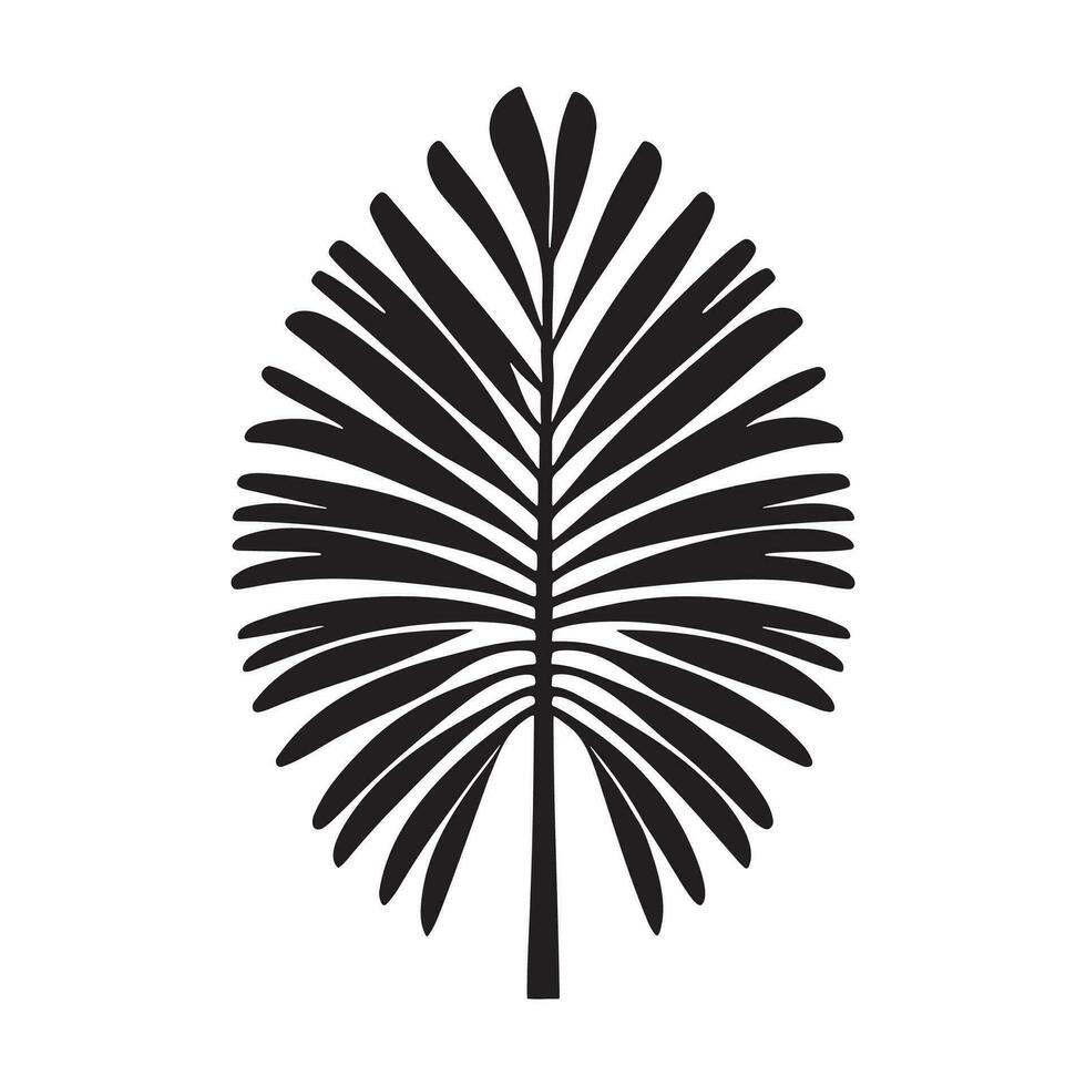 palm blad silhouet logo geïsoleerd Aan wit achtergrond vector