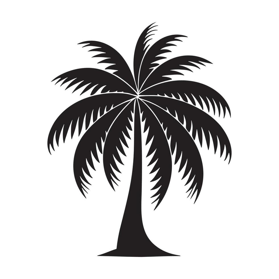 palm boom silhouet logo geïsoleerd Aan wit achtergrond vector