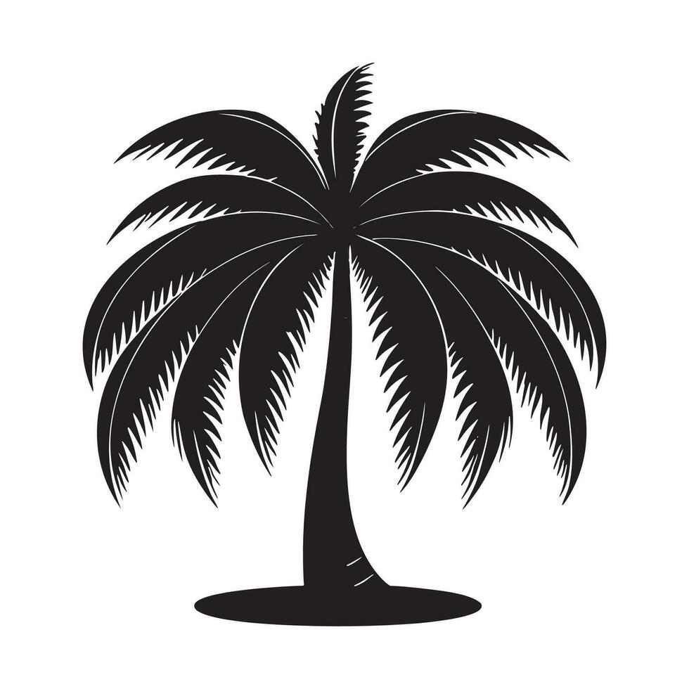 palm boom silhouet logo geïsoleerd Aan wit achtergrond vector