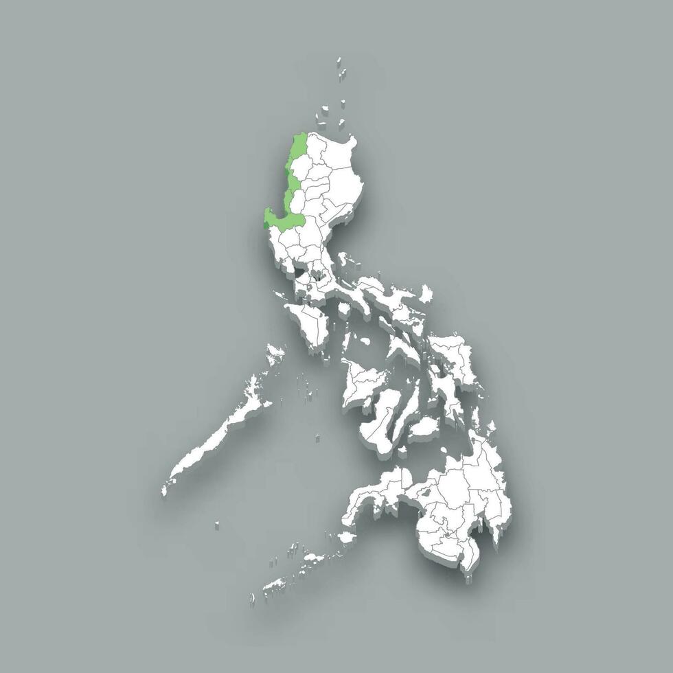 ilocos regio plaats binnen Filippijnen kaart vector