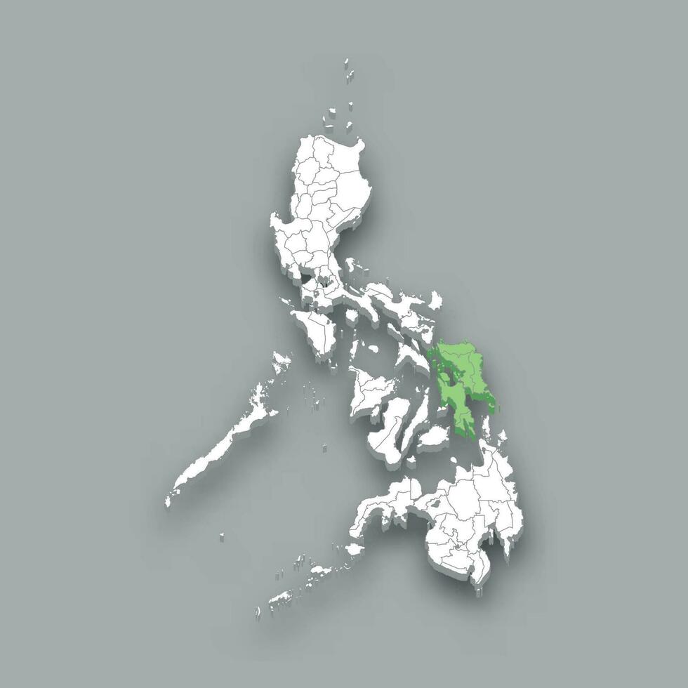 oostelijk visaa's regio plaats binnen Filippijnen kaart vector