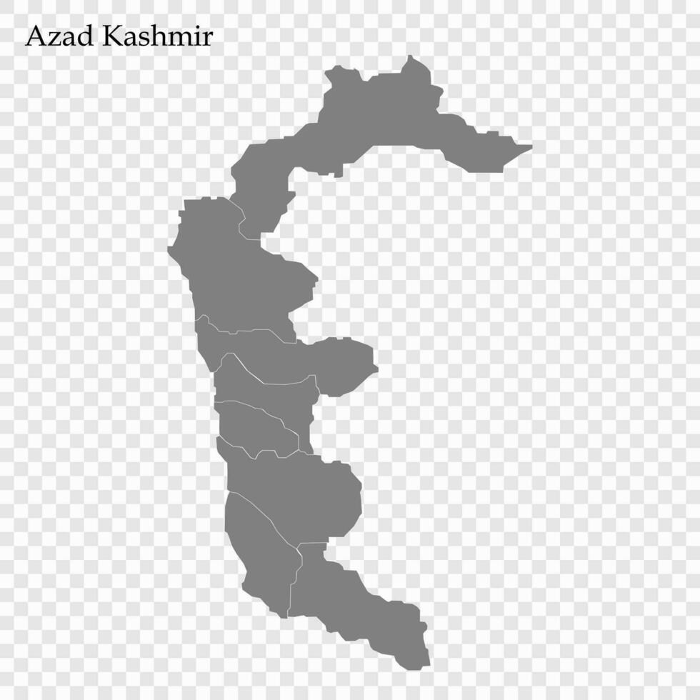 hoog kwaliteit kaart is een provincie van Pakistan, met borders van de divisies vector