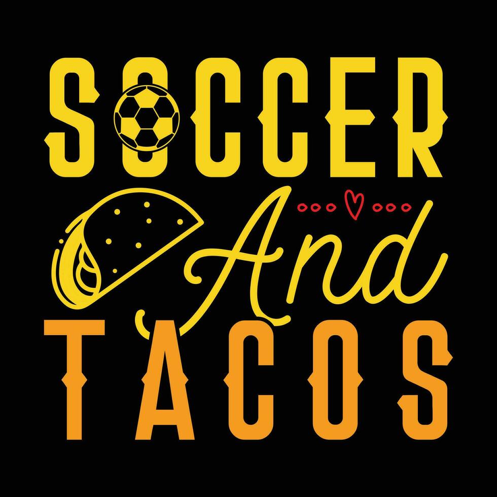 voetbal en taco's vector